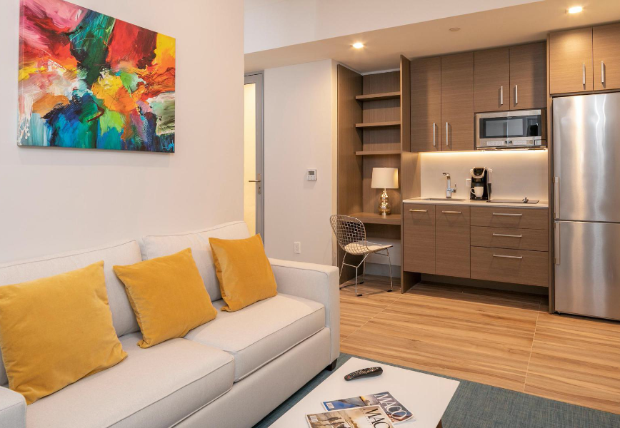 picture of a suite inside marketplace suites USVI
